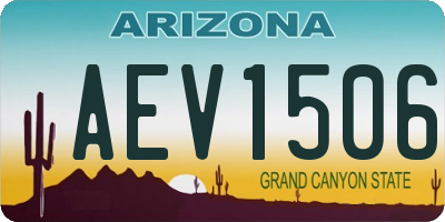 AZ license plate AEV1506