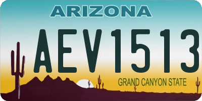 AZ license plate AEV1513