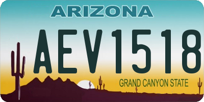 AZ license plate AEV1518