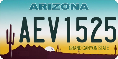 AZ license plate AEV1525