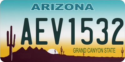 AZ license plate AEV1532