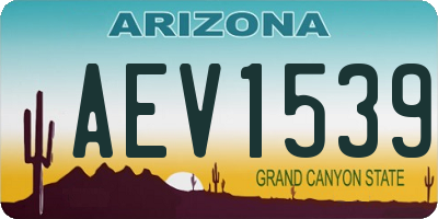 AZ license plate AEV1539