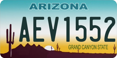AZ license plate AEV1552