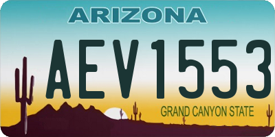 AZ license plate AEV1553