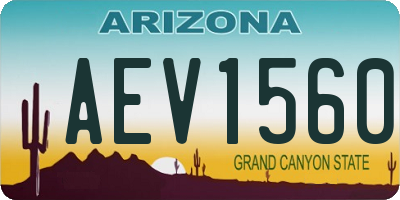 AZ license plate AEV1560