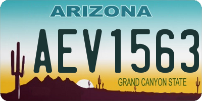 AZ license plate AEV1563