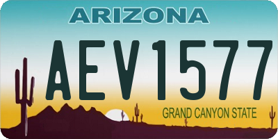AZ license plate AEV1577