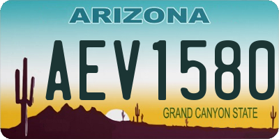 AZ license plate AEV1580