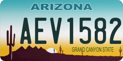 AZ license plate AEV1582