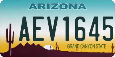AZ license plate AEV1645