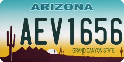 AZ license plate AEV1656