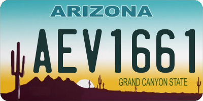 AZ license plate AEV1661