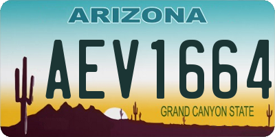 AZ license plate AEV1664