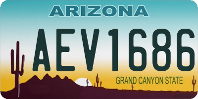 AZ license plate AEV1686