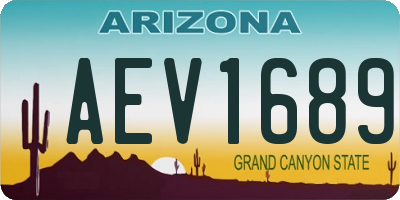AZ license plate AEV1689