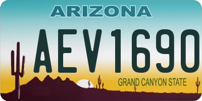AZ license plate AEV1690