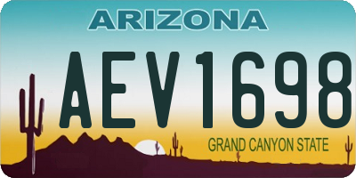 AZ license plate AEV1698