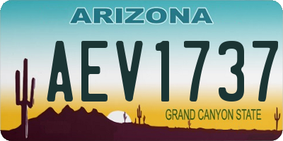 AZ license plate AEV1737
