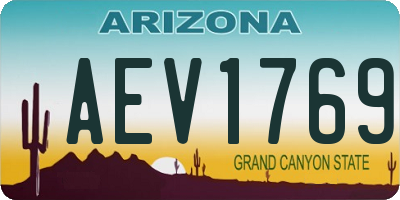 AZ license plate AEV1769