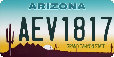 AZ license plate AEV1817
