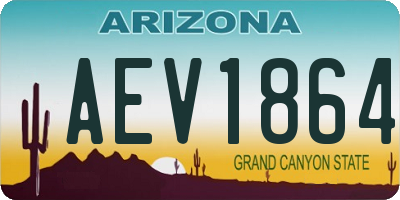 AZ license plate AEV1864