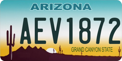 AZ license plate AEV1872