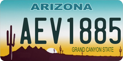 AZ license plate AEV1885