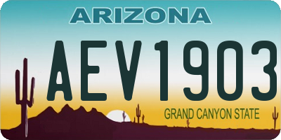 AZ license plate AEV1903