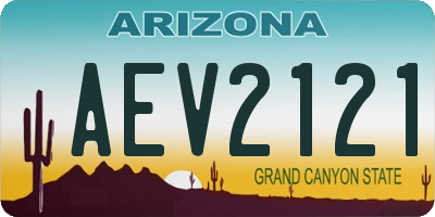 AZ license plate AEV2121