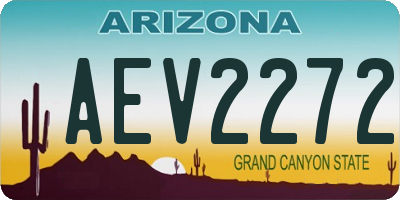 AZ license plate AEV2272