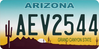 AZ license plate AEV2544