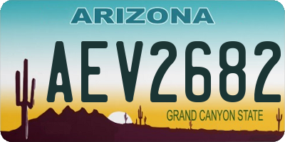 AZ license plate AEV2682