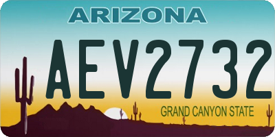 AZ license plate AEV2732
