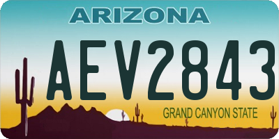 AZ license plate AEV2843