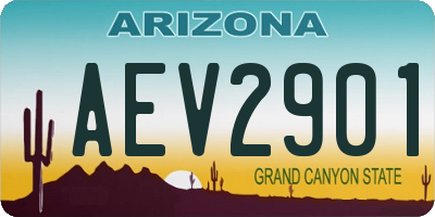AZ license plate AEV2901