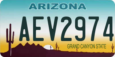 AZ license plate AEV2974