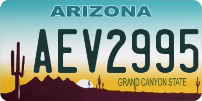 AZ license plate AEV2995
