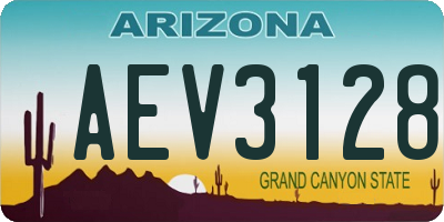 AZ license plate AEV3128