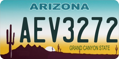 AZ license plate AEV3272