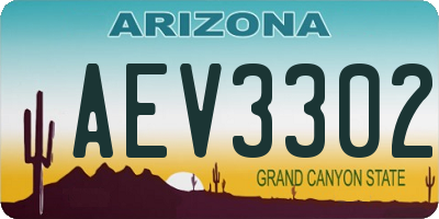 AZ license plate AEV3302