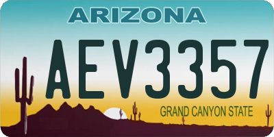 AZ license plate AEV3357