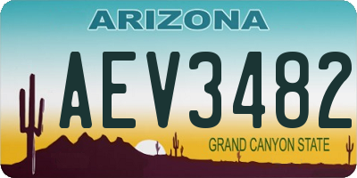 AZ license plate AEV3482