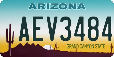 AZ license plate AEV3484