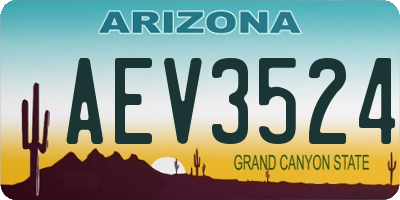 AZ license plate AEV3524