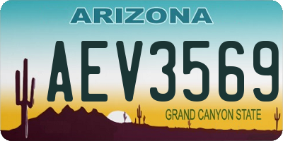 AZ license plate AEV3569