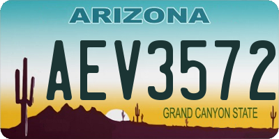 AZ license plate AEV3572