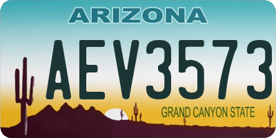 AZ license plate AEV3573