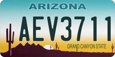 AZ license plate AEV3711