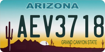 AZ license plate AEV3718