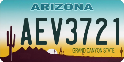 AZ license plate AEV3721
